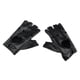 thumbnail image 2 of Guantes de medio dedo Macarena de cuero negro para mujer, 2 of 8