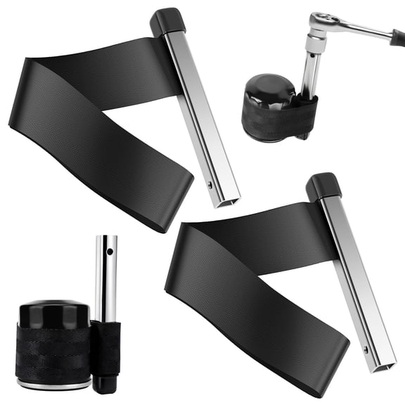 2Pcs Nylon Strap Oil Filter Wrench Adjustable 1/2 Inch Drive Belt Type Oil Filter Removal Wrench Universal for Narrow Space
