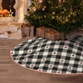 thumbnail image 5 of Fotbe Black Plaid Heart Pattern Christmas Tree Skirt, Tree Skirts Plush Christmas Decorations, Christmas Tree Skirts Xmas Decorations Holiday Party Decor-48", 5 of 6