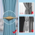 thumbnail image 2 of 4 Pack Handmade Woven Rope Magnetic Curtain Tiebacks for Home and Office (Gold), 2 of 5