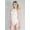 White, variant on Women's High neck scalloped trim lace teddy with sheer back 80055-BLACK