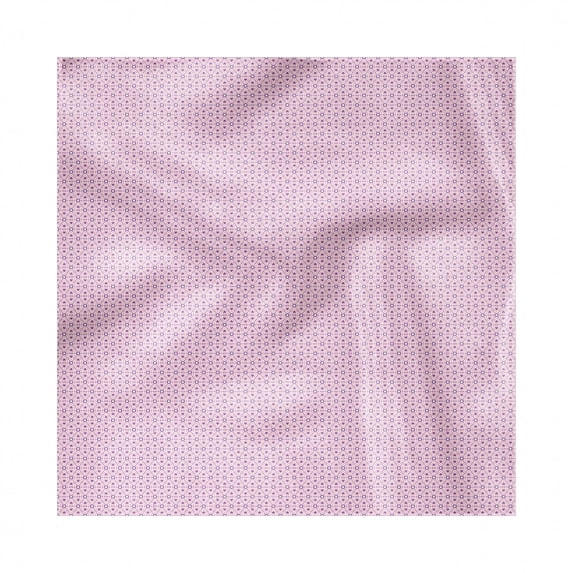 Geometric Decorative Satin Napkins Set of 4, Continuous Abstract Pattern with Circles and Hexagons, Square Fabric Party & Dinner Napkin, 12", Violet Pale Pink, by Ambesonne