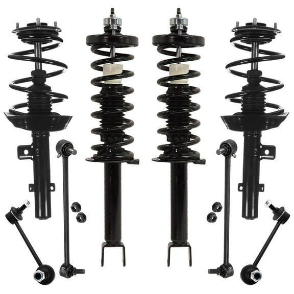 Detroit Axle - 3.5L 8pc Front Rear Struts Sway Bars for 2016 2017 Honda Accord, 4 Quick Complete Struts with Coil Spring 4 Sway Bar End Links Replacement Suspension Kit