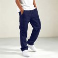 thumbnail image 2 of CONZONE Kids Boys Baggy Cargo Pants Straight Leg Hiking Pants for Child Elastic Waist Drawstring Lightweight Fall Winter Outdoor Jogger Pants with Pockets, 2 of 5