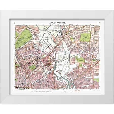 Bartholomew 24×20 White Modern Wood Framed Museum Art Print Titled – Bow West Ham London UK – Bartholomew 1921