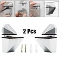 thumbnail image 1 of 2 x Zinc Alloy Adjustable Shelf Clamp Glass Shelf Support Plate Holder Bracket, 1 of 5