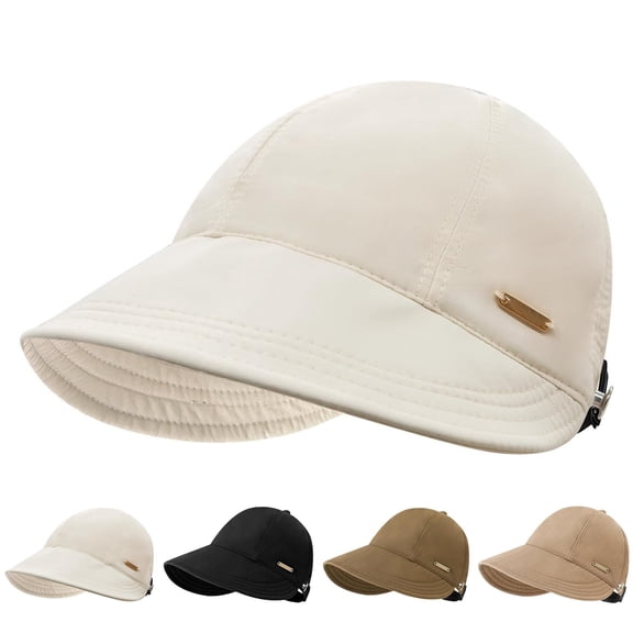 Hkoxplj Women Lightweight Breathable Baseball Cap Short Curved Brim Sun Hat UV Protection Adjustable Metal Buckle Outdoor Sports Hat Solid Color Summer Casual Hat Unstructured Cap