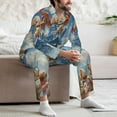 thumbnail image 7 of Naloa Dog Angel Ascension Men’s Pajamas Set - Long Sleeve Button Down Sleep Shirt and Pajama Bottoms Sleepwear Set-XX-Large, 7 of 7
