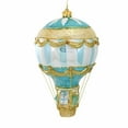 thumbnail image 2 of Huras Family Turquoise And Gold Balloon Delivery - One Ornament 6.5 Inch, Glass - Christmas Presents Basket Hot Air Hf586t, 2 of 3