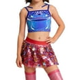 thumbnail image 3 of WOYY Girls Metallic Stretch Camisole Kids Tie-Shoulder Cropped Sleeveless Top, Sizes 7-8, 3 of 3