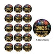 thumbnail image 3 of PEIBang 16Pcs Happy New Black and Gold Paper Plates,7 Inch Disposable Dinner Plates Tableware Set for New Year's Eve Party Supplies, 3 of 6