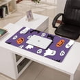 thumbnail image 3 of Long Mouse Pads for Desk,Purple Halloween Ghosts Skulls and Bats Desk Mats on Top Of Desks, Desk Mouse Pad Extra Large with 3mm Non-Slip Base and Stitched Edge for Gaming,Office,Work,Home 31.5x15.7in, 3 of 5