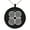 Black, variant on Stainless Steel Aztec Strength Rune Engraved Small Medallion Circle Charm Pendant Necklace