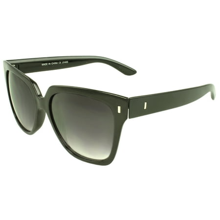 Cat Eye Fashion Sunglasses Black Frame Purple Black Lenses
