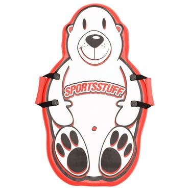 Sportsstuff Silly Polar Bear 1 Rider Foam Snow Sled – 33″, Red/White