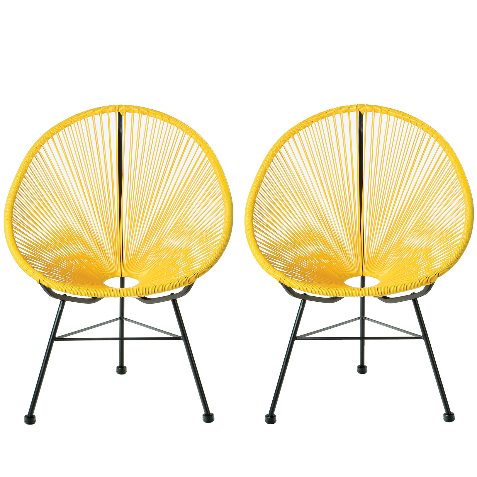 Acapulco Lounge Chair, Yellow, Set of 2 - Walmart.com