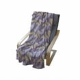 thumbnail image 4 of Geometric Soft Flannel Fleece Throw Blanket, Crossed Curved Arc Design with Different Colors Abstract Motif, Cozy Plush for Indoor and Outdoor Use, 70" x 90", Purple Lavender, by Ambesonne, 4 of 6