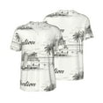 thumbnail image 3 of Daiia Summer Vacation Scene With Camping Van Mens Baseball Jersey Button Down Shirts Short Sleeve Sports Uniforms-3X-Large, 3 of 9