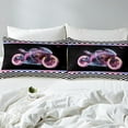 thumbnail image 4 of Erosebridal Cool Motorcycle Twin Sheet Sets, Honeycomb Bedding Twin Size, Checkered Flag Decor 3pcs, 4 of 7