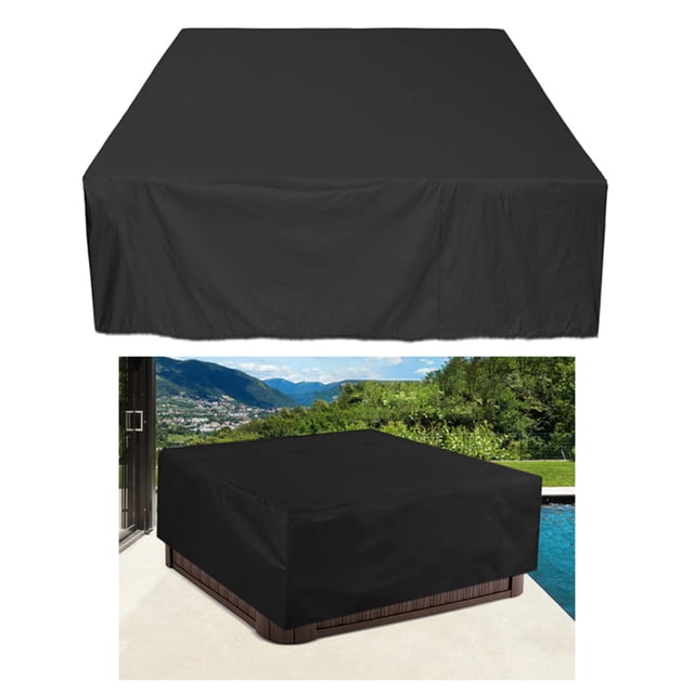 Cubierta de bañera de SPA perfecl Impermeable 244x244x90cm negro