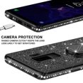 thumbnail image 6 of Galaxy S9 Case, Cute Glitter Ring Stand Phone Case with Kickstand, Bling Diamond Rhinestone Bumper Ring Stand Sparkly Luxury Clear Thin Soft Protective Samsung Galaxy S9 Case for Girls Women - Black, 6 of 6