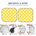 thumbnail image 4 of Lsque Yellow And White Polka Dot 2 PCS Windshield Sun Shade | CarFoldable Window Covers | Car Accessories Reflect UV for Universal Cars SUV Truck | Small, 4 of 7