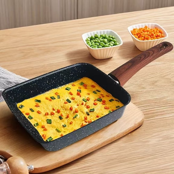 Vruelia Tamagoyaki Pan Japanese Omelette Pan,Non-Stick Coating Square Egg Pan