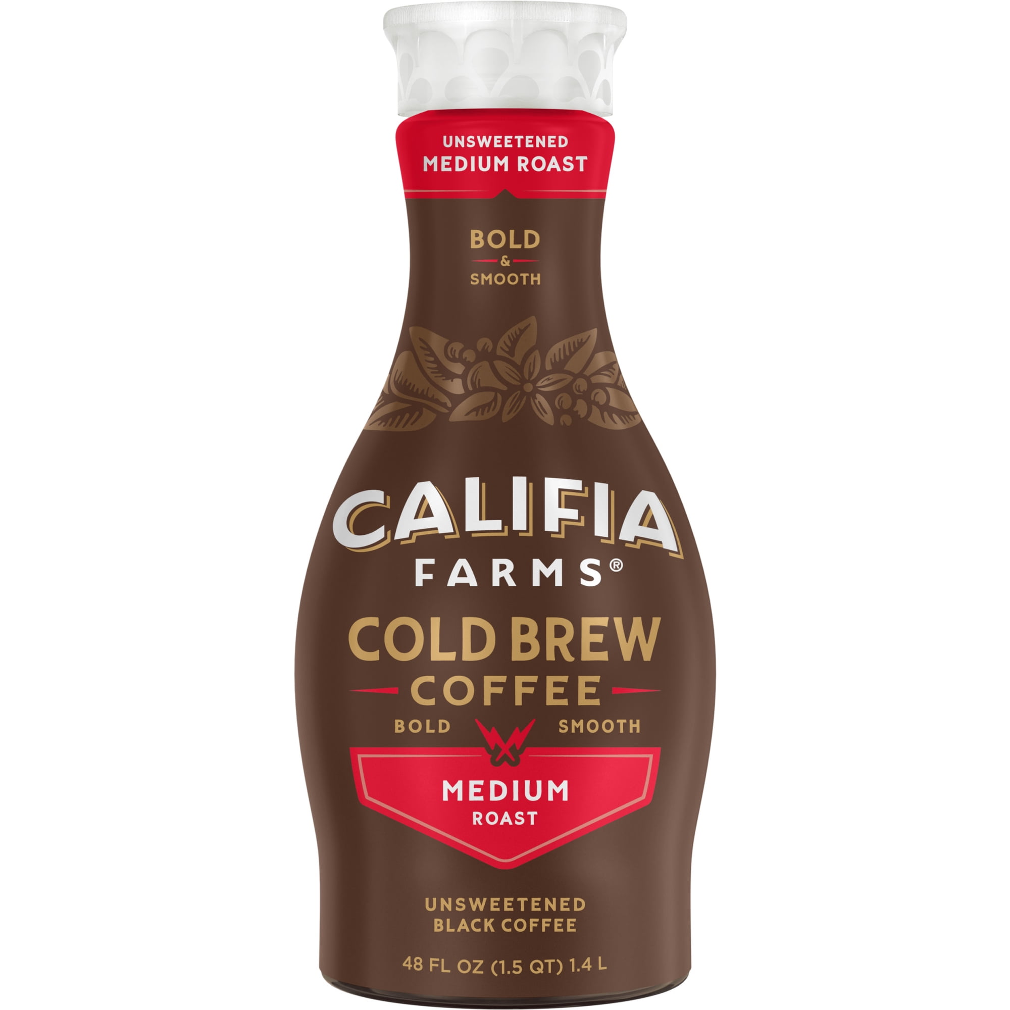 Califia Farms Pure Black Medium Roast Cold Brew Coffee 48 Fluid Ounces