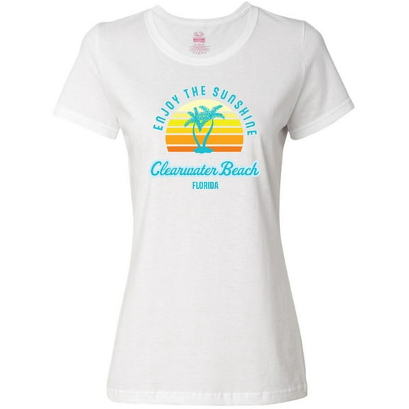 Inktastic Summer Enjoy the Sunshine Clearwater Beach Florida in Blue Women's T-Shirt