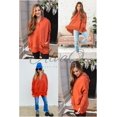 thumbnail image 4 of Femmes Casual Bouton V Sweat à Capuche Pull Oversize avec Poches, 4 of 5