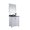 White, variant on 30 Inch SIngle Sink Grey Cabinet Bathroom Vanity With Black Wood Countertop - Laviva
