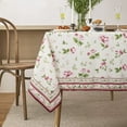 thumbnail image 5 of Pink Roses Tablecloth, Rosette Tablecover,Wrinkle Resistant and Washable Perfect for Kitchen,Dining Room,Outdoor,Picnic,Patio,Party,Rectangle 60x120 inch, 5 of 5