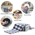 thumbnail image 6 of 6-Pack 100% Cotton Absorbent Kitchen Towels Buffalo Pattern Blue, 6 of 8