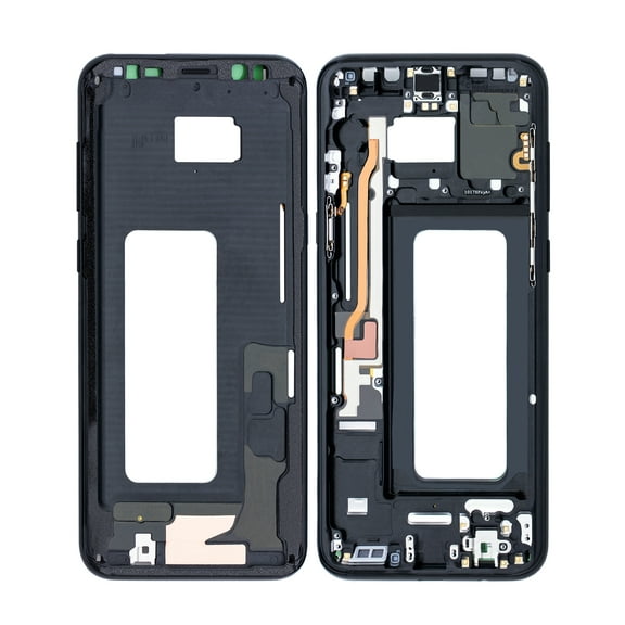 Replacement Mid-Frame Housing Compatible For Samsung Galaxy S8 Plus (With Small Parts) (Midnight Black)