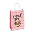 thumbnail image 1 of Cute Printed Kraft Paper Bag Simple Cartoon Gift Handbag Holiday Valentine's Day Gift Bag, 1 of 3