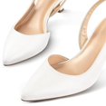 thumbnail image 5 of Pennysue Women's Slingback Heels White Pointed Toe Dress Pumps 9.5M, 5 of 6