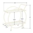 thumbnail image 6 of FirsTime & Co. Gold Odessa Mirrored Bar Cart, Modern, Metal, 27.5 x 14 x 33 in, 6 of 6