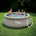 thumbnail image 5 of Summer Waves 10ft x 36in Quick Set Ring Above Ground Pool, Gray Basketweave, 5 of 5