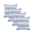 thumbnail image 2 of Laddha Home Designs Handwoven Coastal Chevron Throw Pillows - 18" - Blue and Cream - Set of 4, 2 of 9