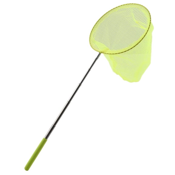 Vruelia Outdoor Catching Catching Butterfly Net Fishing Net Bag Stainless Steel Telescopic Fishing Net Tool Outdoor Telescopic Portable Catching Catching Net-Yellow
