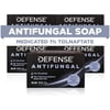 Defense Antifungal Bar Soap 5-Pack | Jock Itch, Ringworm, Athlete's Foot, Skin Fungus | Medicated Anti Fungal Treatment (Five Bars, No Case)