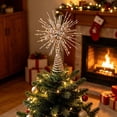 thumbnail image 4 of Christmas Tree Topper, 11.8 in x 9.4 in x 9.4 in, Iron, for Shelf, Mantel and Table Display, Gold, 4 of 7
