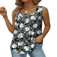 thumbnail image 1 of CHUANK Camisoles pour Femmes à Encolure Carrée Plissée Sans Manches Hauts d'Été Ourlet Arrondi Chandails Fluides, 1 of 7