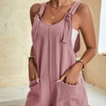 thumbnail image 4 of Monos De Mujer Monos de mujer Pantalones cortos sueltos casuales sin mangas con tirantes (Rosa XL) Ygjytge para Mujer Rosa T XL, 4 of 6