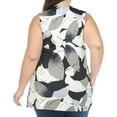 thumbnail image 3 of White Mark Women's Plus Size Pleated Front Sleeveless Tunic Top, 3 of 6