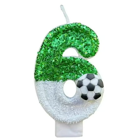 Xiao Hang New 0-9 Number Birthday Candles original two color gradual change Football style birthday cake digital party candle decoration