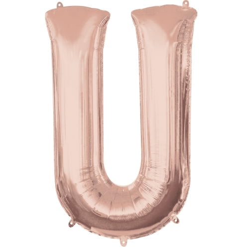 Amscan 3658401 Supershape Letter 'U' Or Rose