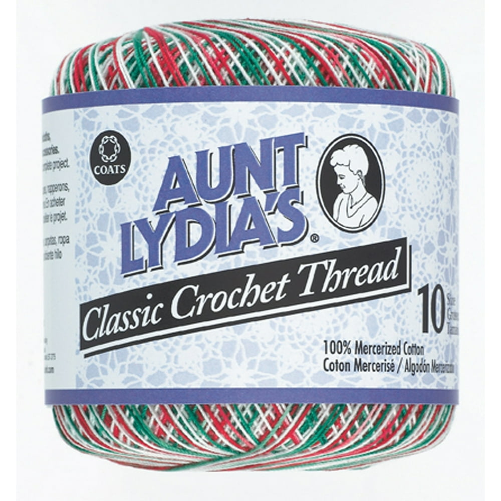 Aunt Lydia's Classic Crochet Thread, Shaded Christmas, 300 Yds. 3