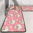 thumbnail image 2 of Kitchen Rugs Sets Of 2,Pink Christmas Santa Pattern Anti Fatigue Kitchen Mat Rugs Non Slip Washable,Decorative Kitchen Floor Mats for Kitchen,Sink,Laundry,17"x47"+17"x47", 2 of 5