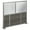 Aluminum, Gray, variant on Office Partition, Cubicle Wall Divider, Modern Room Separator, Free Standing Privacy Panel, 52"H x 60"W, Indoor, Warm Ash